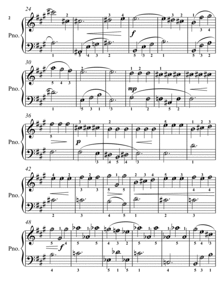 Fifth Nocturne Opus 52 Number 5 Easy Piano Sheet Music