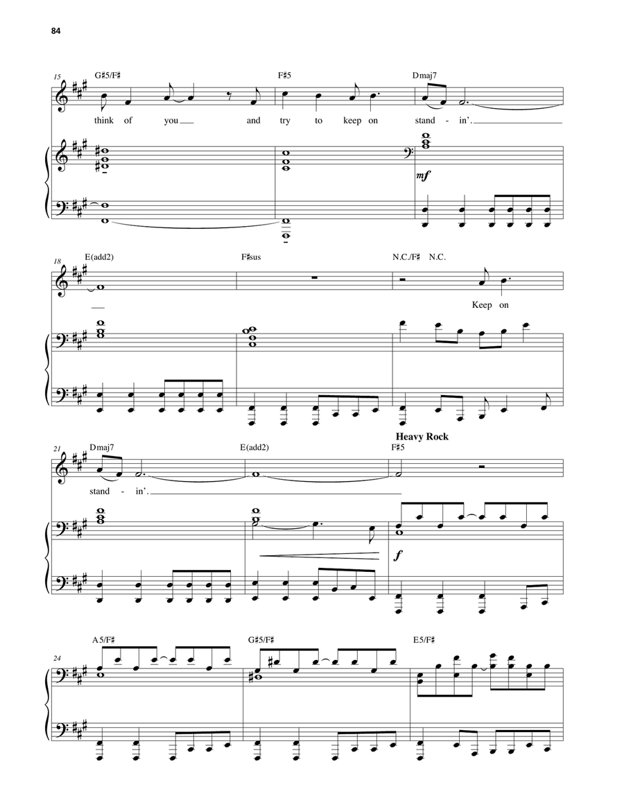 Keep On Standing (from the musical Rocky) Piano, Vocal scores gallery preview page 2