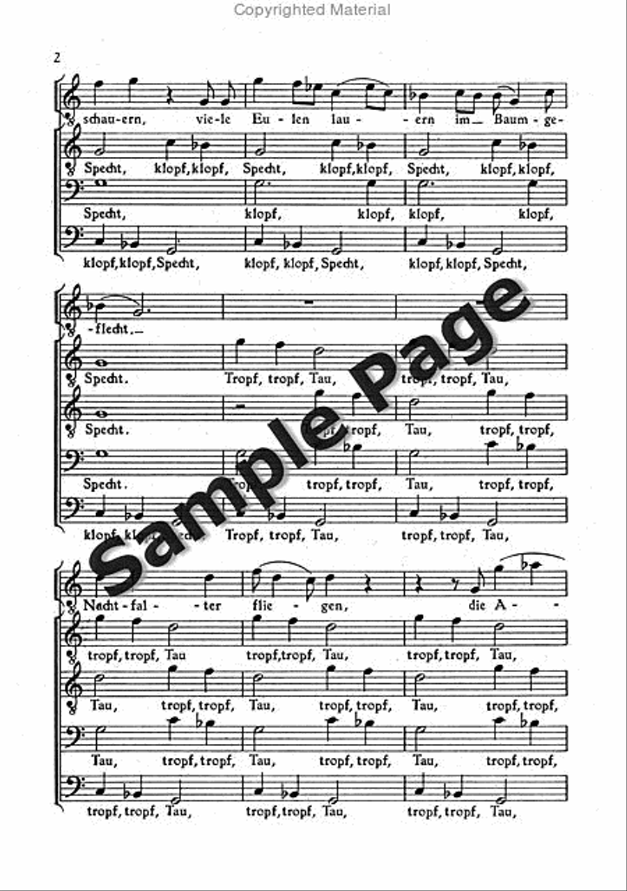 Wiegenlied An Der Bergstrasse Men's Choir scores gallery preview page 3