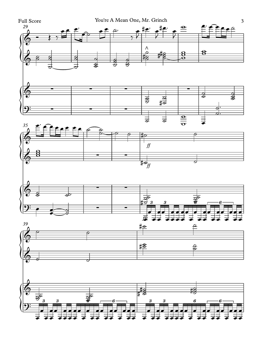 You're A Mean One, Mr. Grinch Score scores gallery preview page 3
