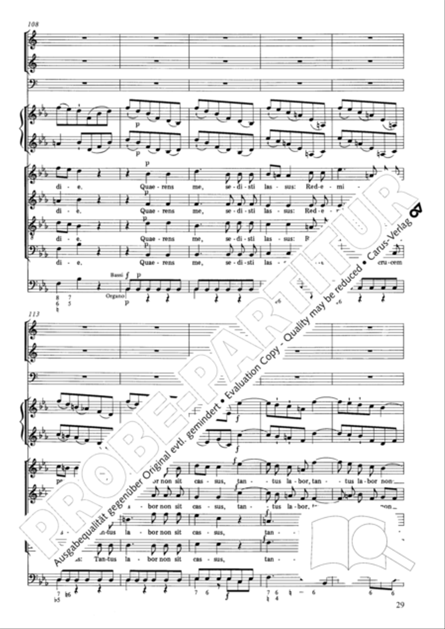 Requiem in C minor 4-Part scores gallery preview page 35