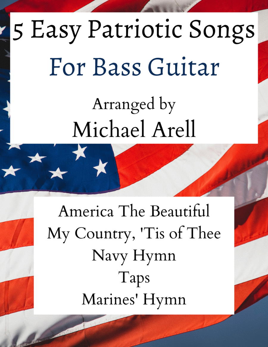 4 Intermediate Patriotic Songs for Bass Guitar image number null
