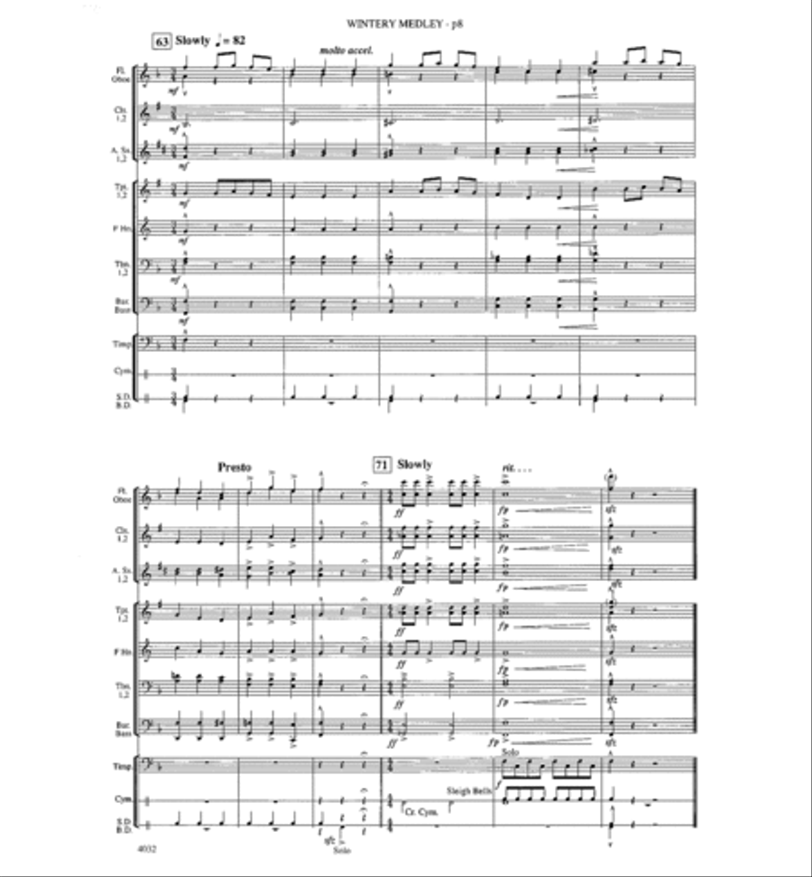Festive Yuletide Cameos Concert Band scores gallery preview page 8