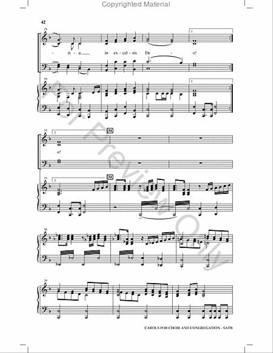 Carols for Choir and Congregation Choir scores gallery preview page 41