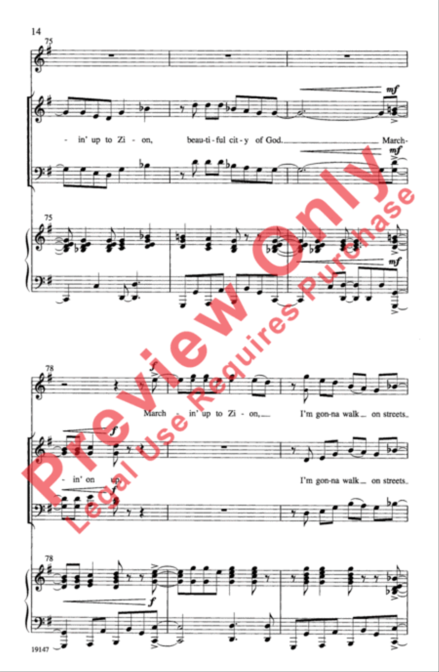 Marchin' on Up 4-Part scores gallery preview page 14
