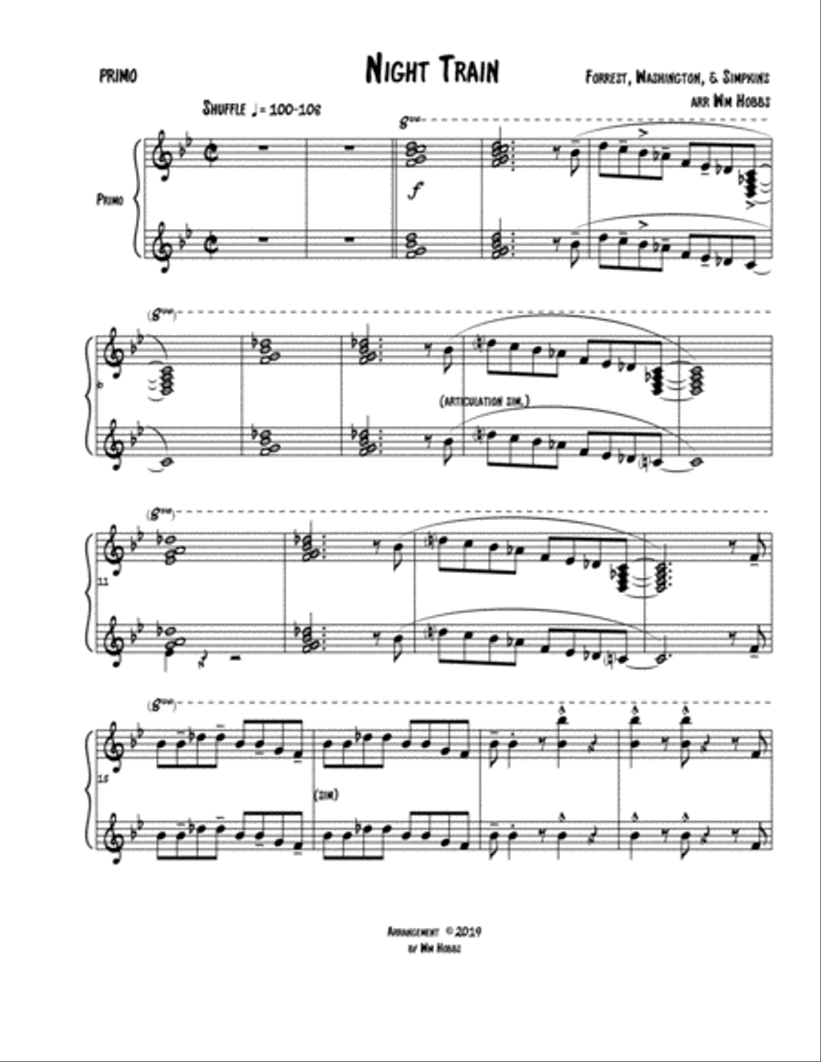 Night Train Piano scores gallery preview page 3