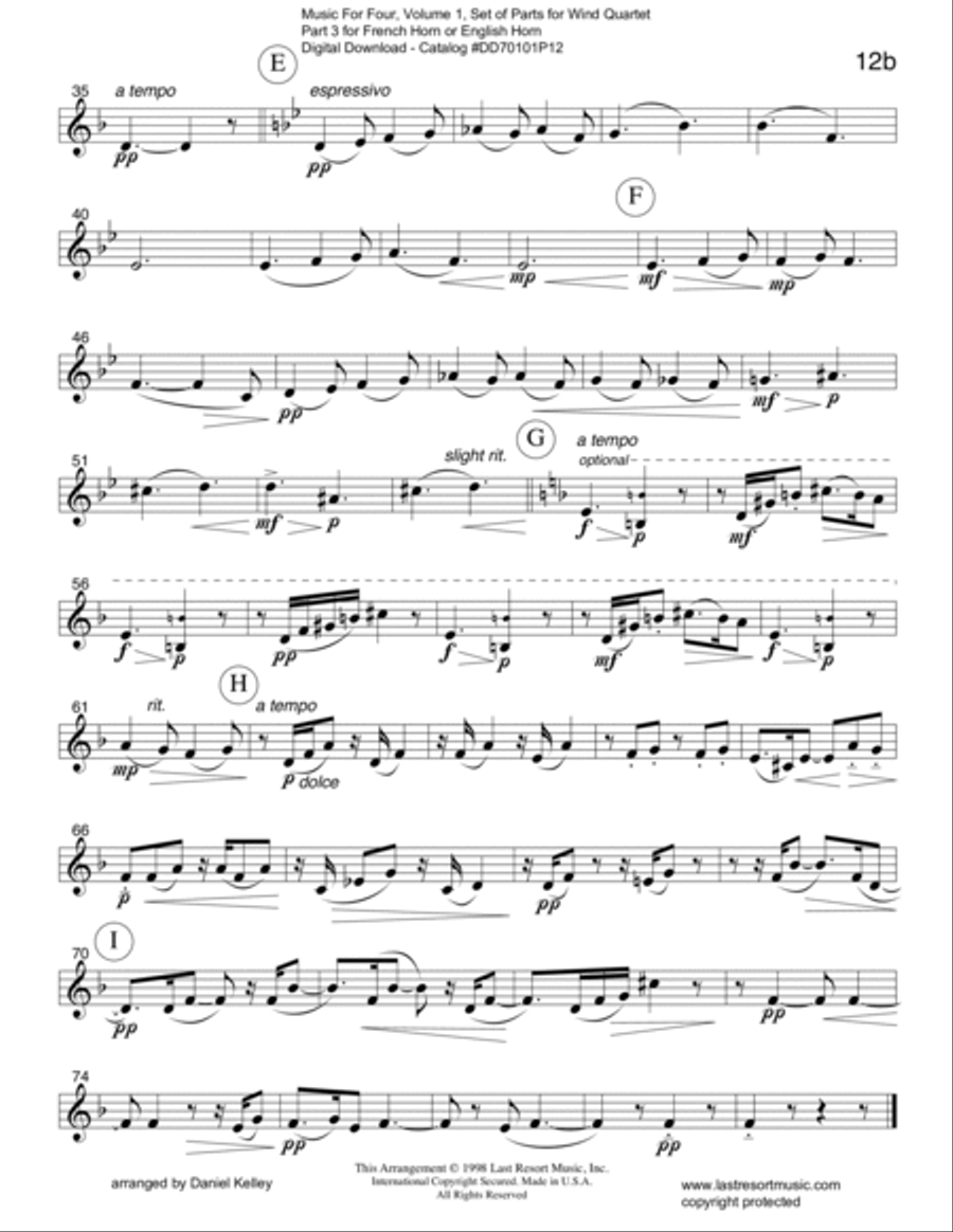 Sicilienne from Pelleas et Melisande (Wind Quartet or Mixed Quartet) Woodwind Quartet scores gallery preview page 6