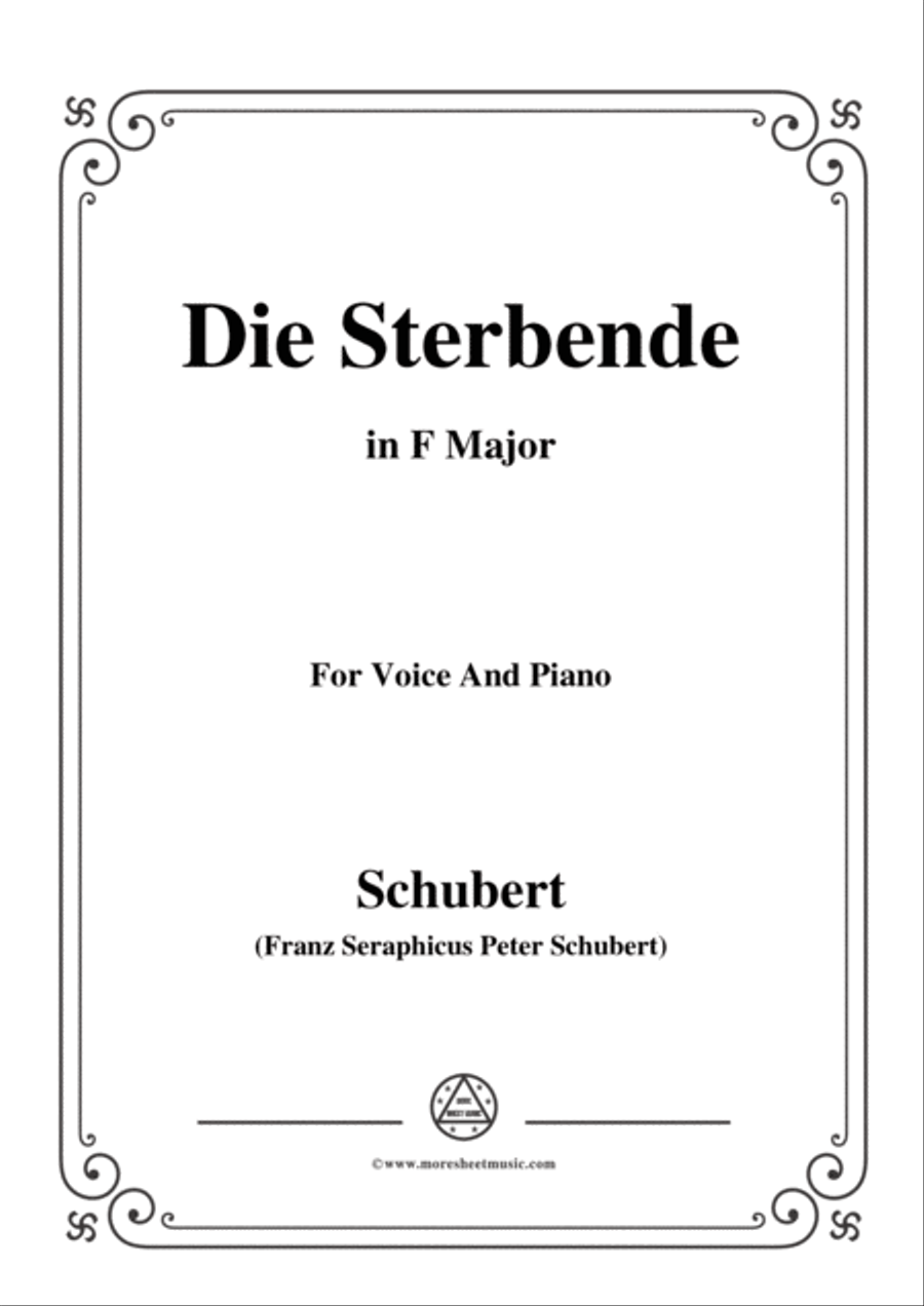 Schubert-Die Sterbende,in F Major,for Voice&Piano image number null