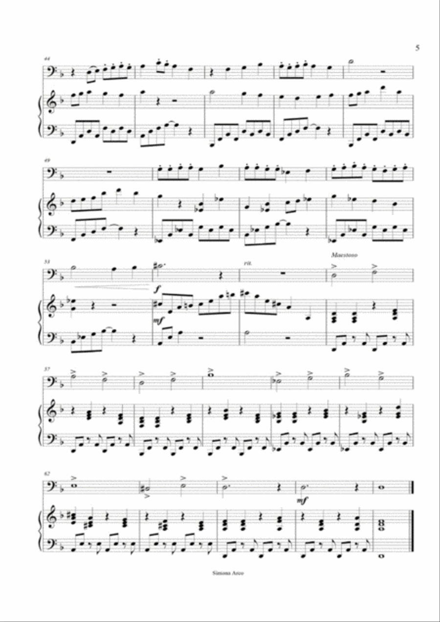 Little Romance fagotto and pianoforte Bassoon scores gallery preview page 4