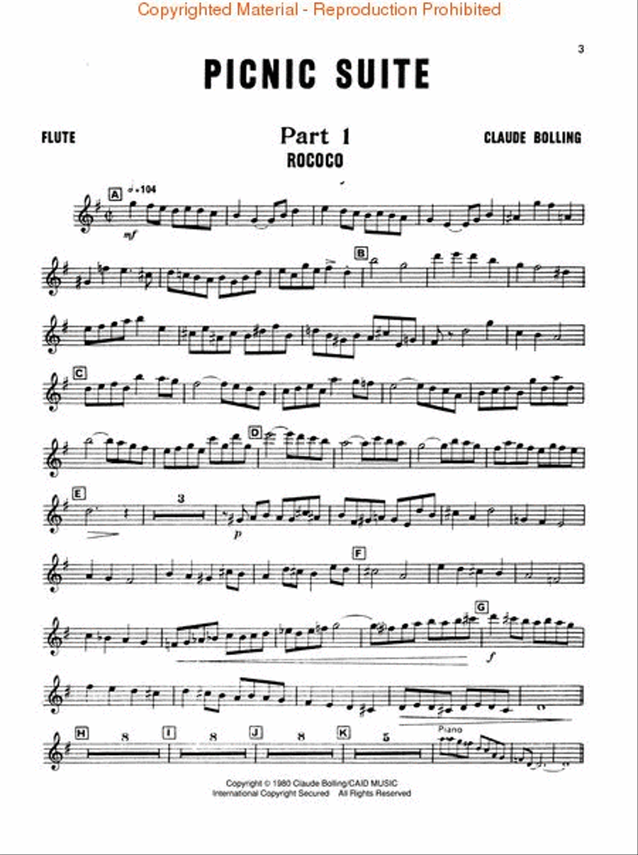 Picnic Suite Flute scores gallery preview page 4