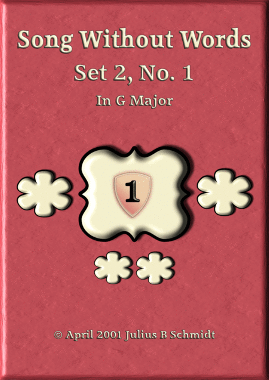 Song Without Words Set 2, No. 1 in G Major Piano Solo scores gallery preview page 1