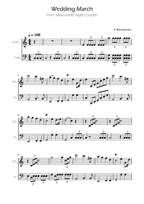 Wedding March - Violin and Cello Duet - F.Mendelssohn