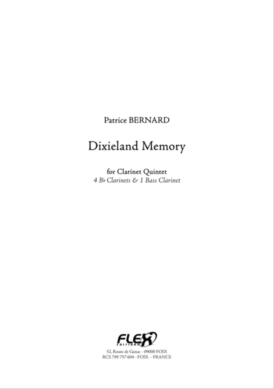 Dixieland Memory B-Flat Clarinet scores gallery preview page 1