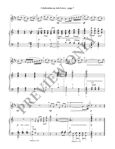 Celebration on ASH GROVE Director's Score (Print) image number null