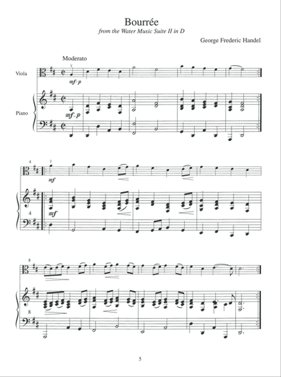The Student Violist: Handel Viola Solo scores gallery preview page 6