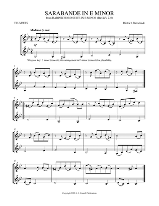 Book cover for Sarabande in E Minor (from Harpsichord Suite in E Minor)