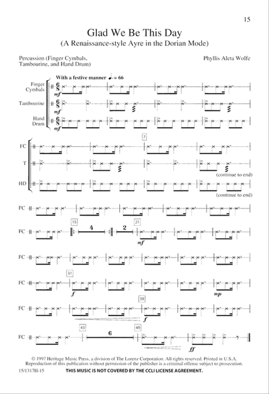 Glad We Be This Day Glad We Be This Day 3-Part scores gallery preview page 15