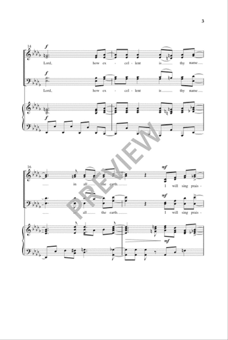 How Excellent Is Thy Name 4-Part scores gallery preview page 6