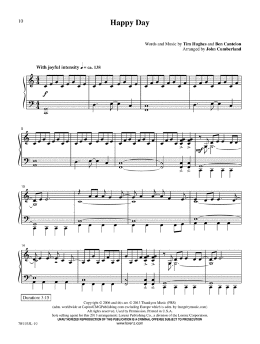 Blessing and Honor Piano Solo scores gallery preview page 4