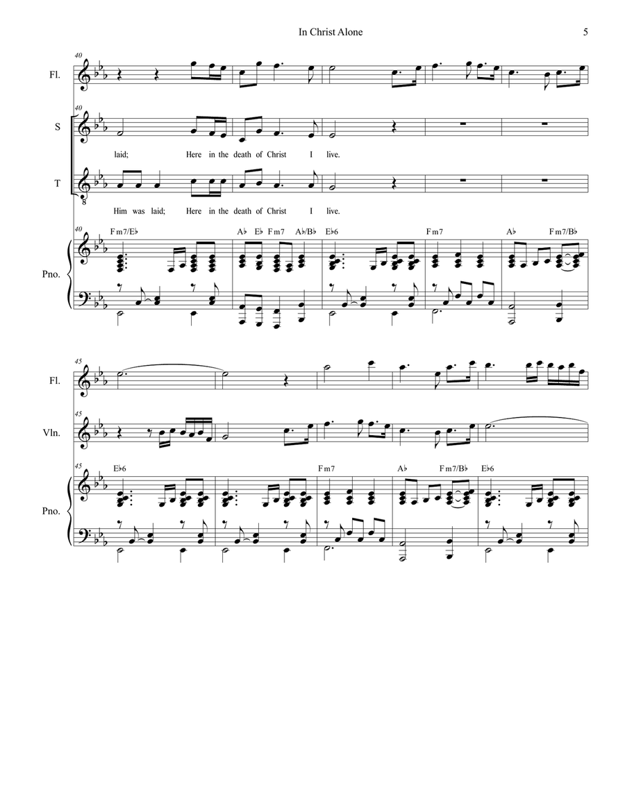 In Christ Alone Piano scores gallery preview page 5