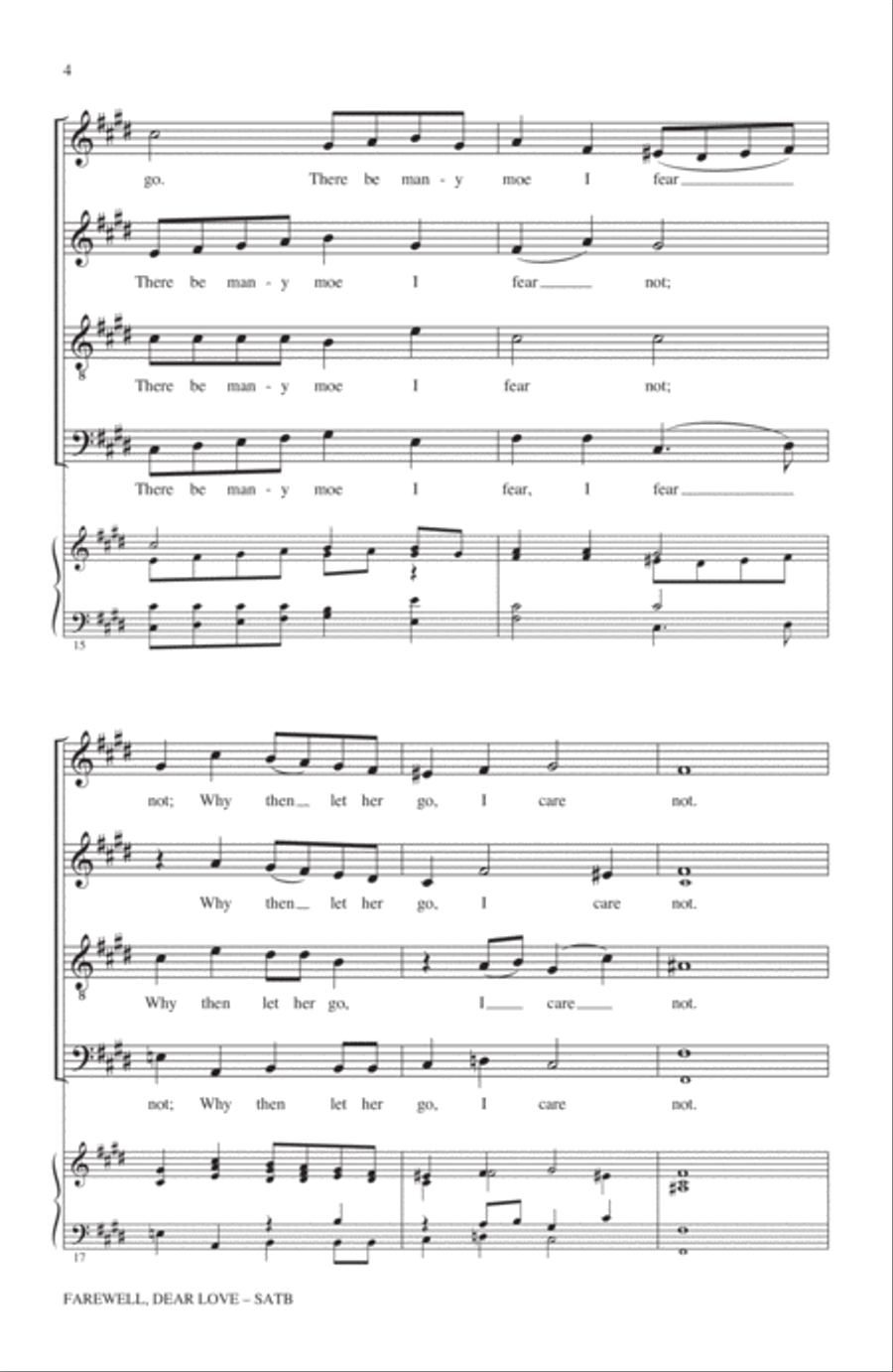 Farewell, Dear Love Farewell, Dear Love 4-Part scores gallery preview page 3