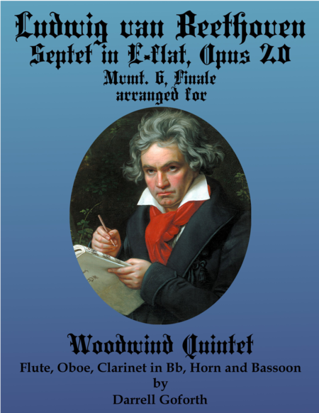 Beethoven: Septet in E-flat Major arranged for Woodwind Quintet, Mvmt. 6, Finale image number null