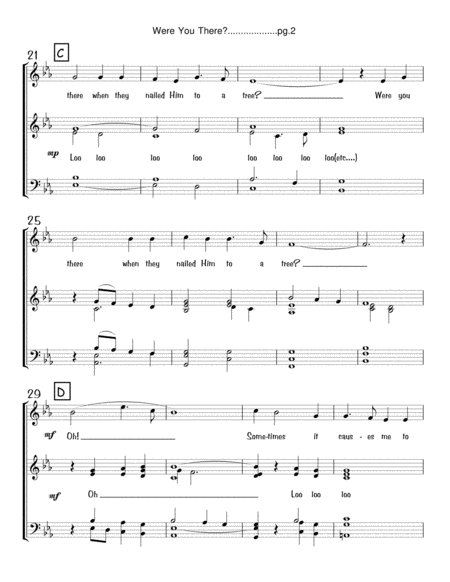 Were You There? - SATB acappella image number null