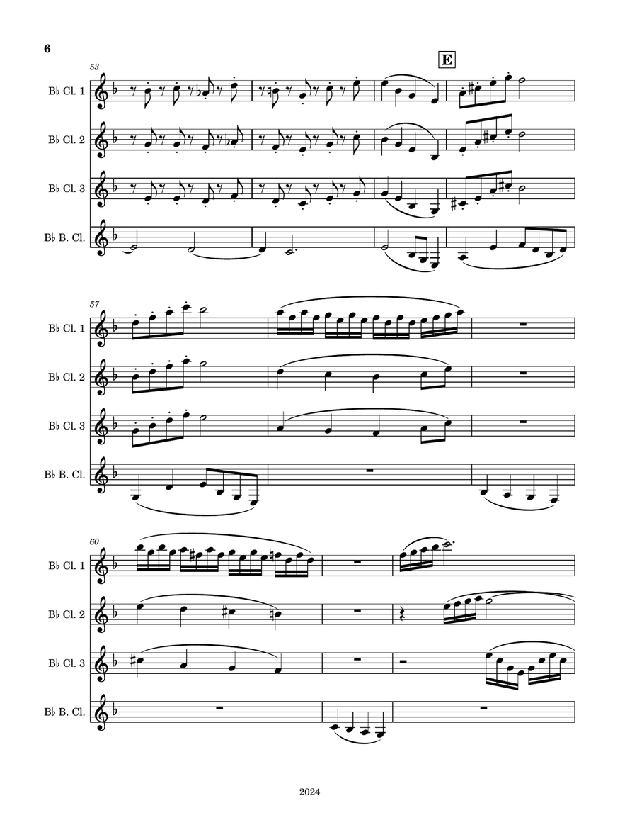 The Crickets and the Frog Woodwind Quartet scores gallery preview page 6