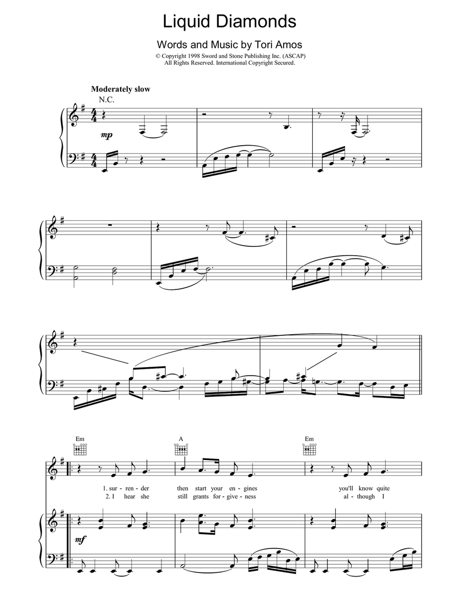 Liquid Diamonds Acoustic Guitar scores gallery preview page 1