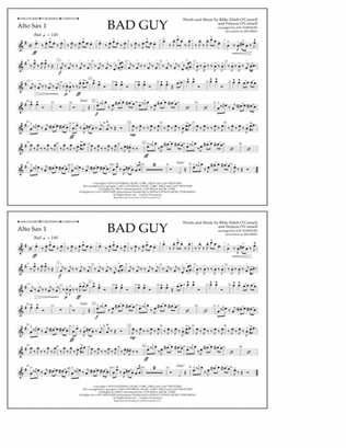Bad Guy (arr. Jay Dawson) - Alto Sax 1