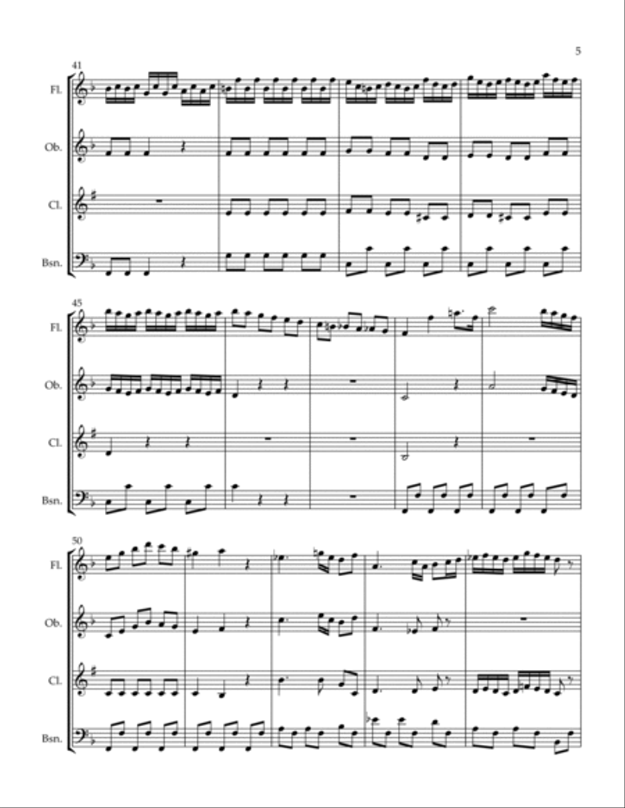 Con Spirito Woodwind Quartet scores gallery preview page 5