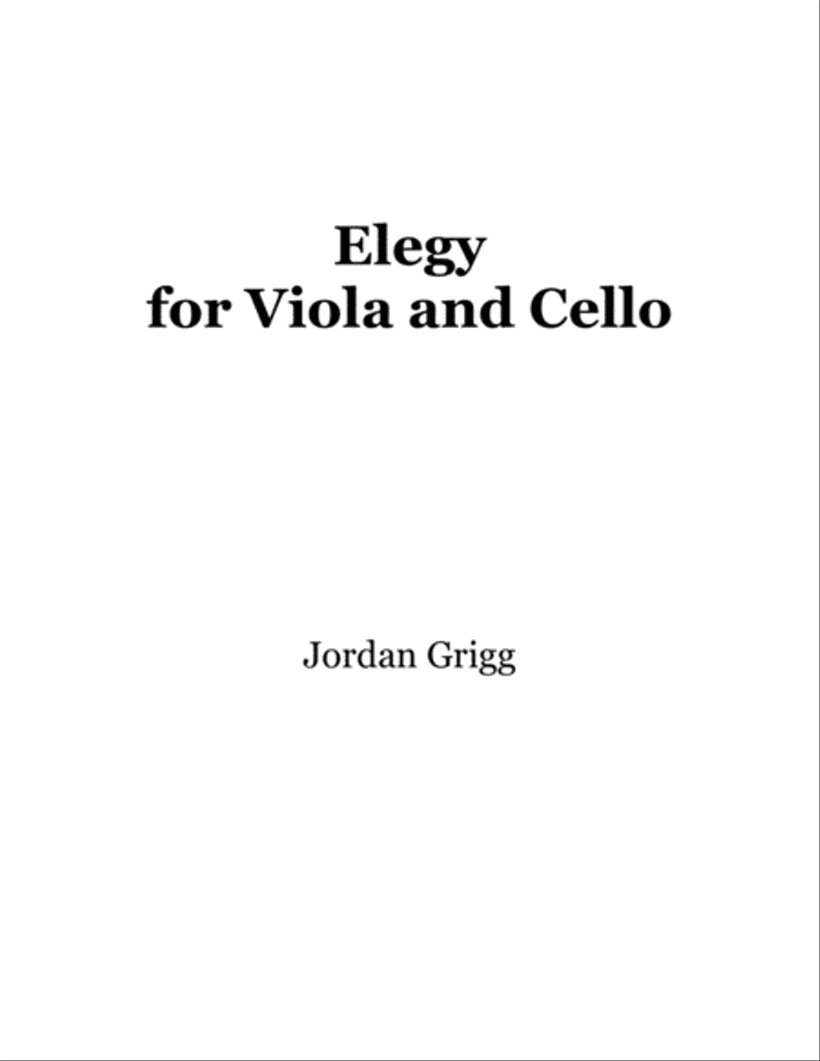 Elegy for Viola and Cello String Duet scores gallery preview page 1