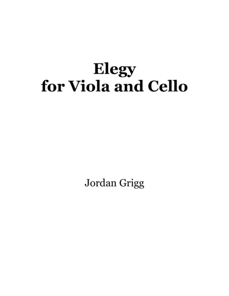 Elegy for Viola and Cello image number null