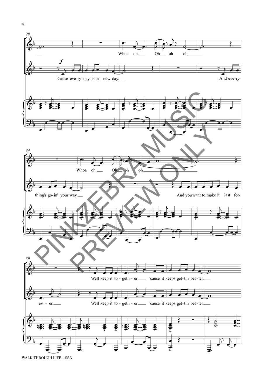 Walk Through Life (SSA) SSA scores gallery preview page 5