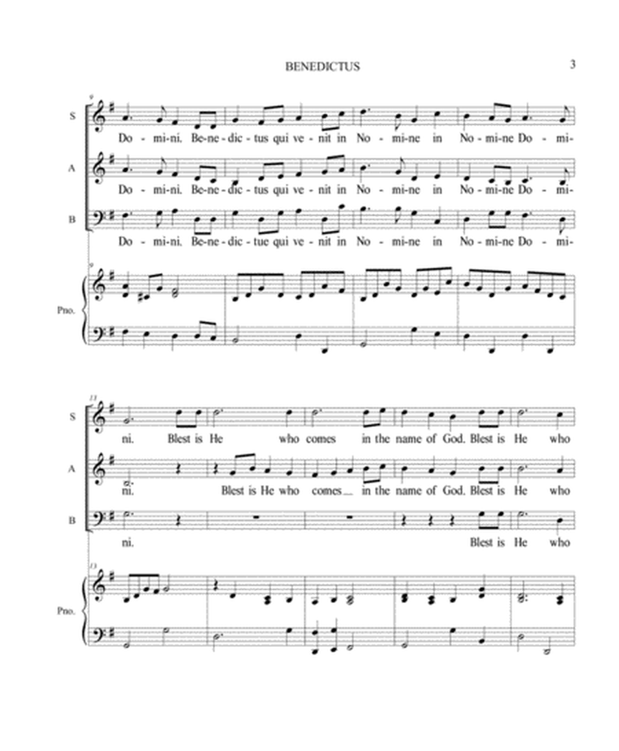 Benedictus anthem for choir SAB