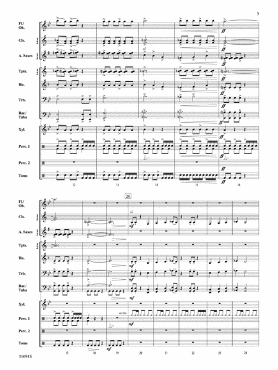 Warriors of Beijing Concert Band scores gallery preview page 3