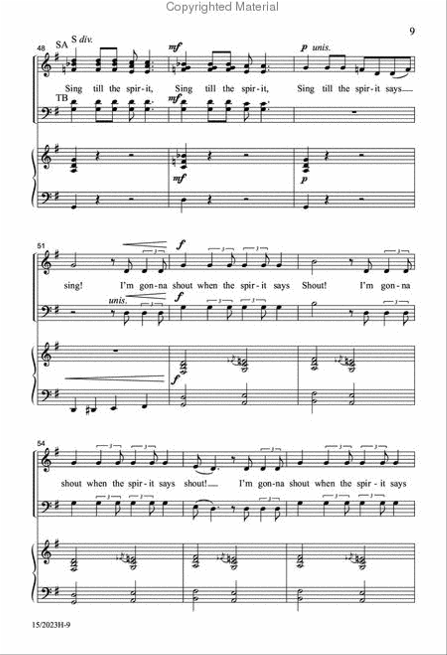 I'm Gonna Sing 4-Part scores gallery preview page 9