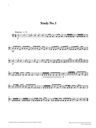 Study No.1 from Graded Music for Timpani, Book I