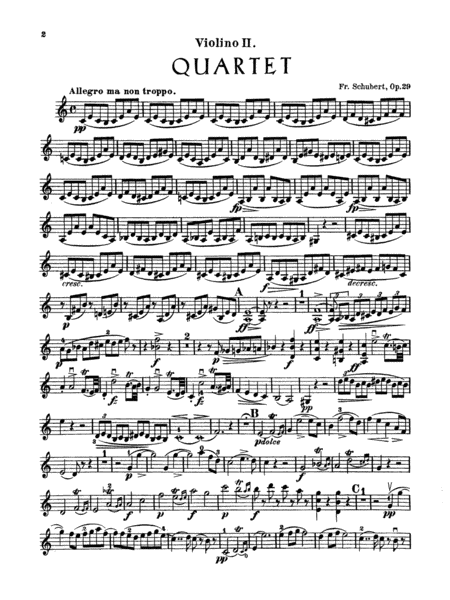 String Quartets, Volume I: Op. 29; Op. 125, Nos. 1 & 2; Op. Posth. in D Minor: 2nd Violin
