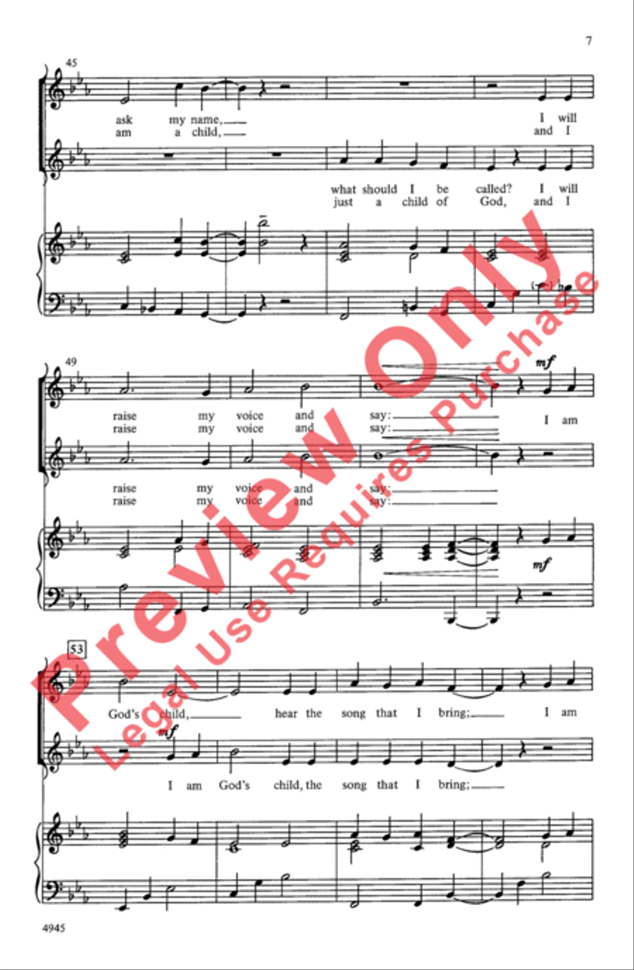 I Am God's Child 2-Part scores gallery preview page 6
