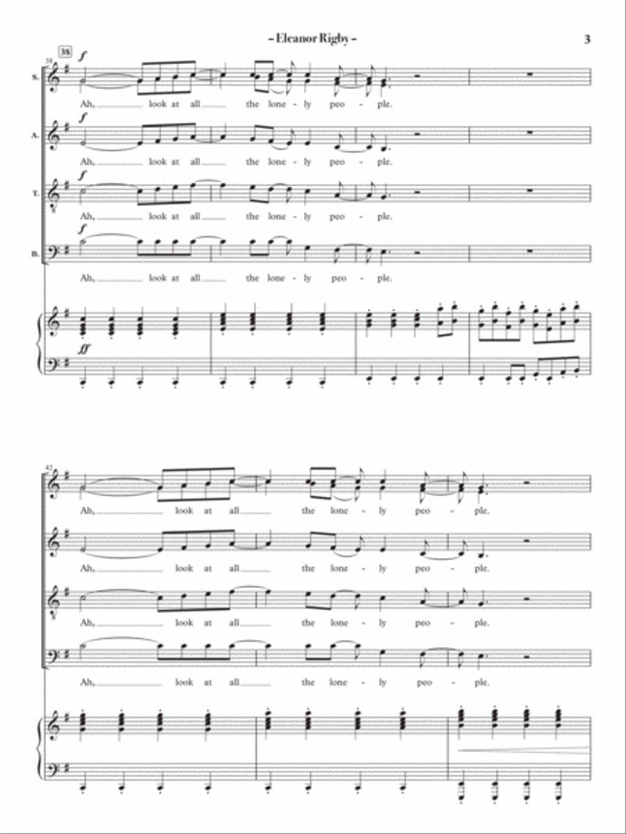 Eleanor Rigby Eleanor Rigby 4-Part scores gallery preview page 3