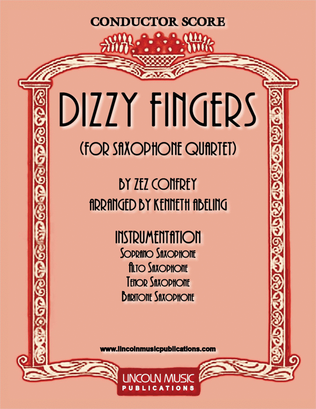 Dizzy Fingers (for Saxophone Quartet SATB)