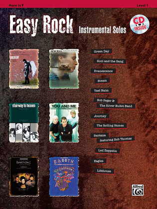 Book cover for Easy Rock Instrumental Solos, Level 1