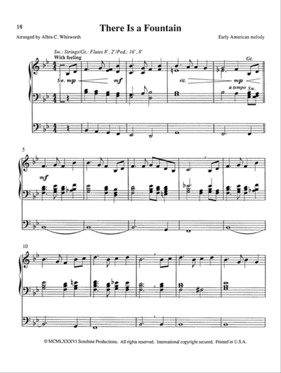 Eleven Easy Organ Solos for Worship Organ Solo scores gallery preview page 8