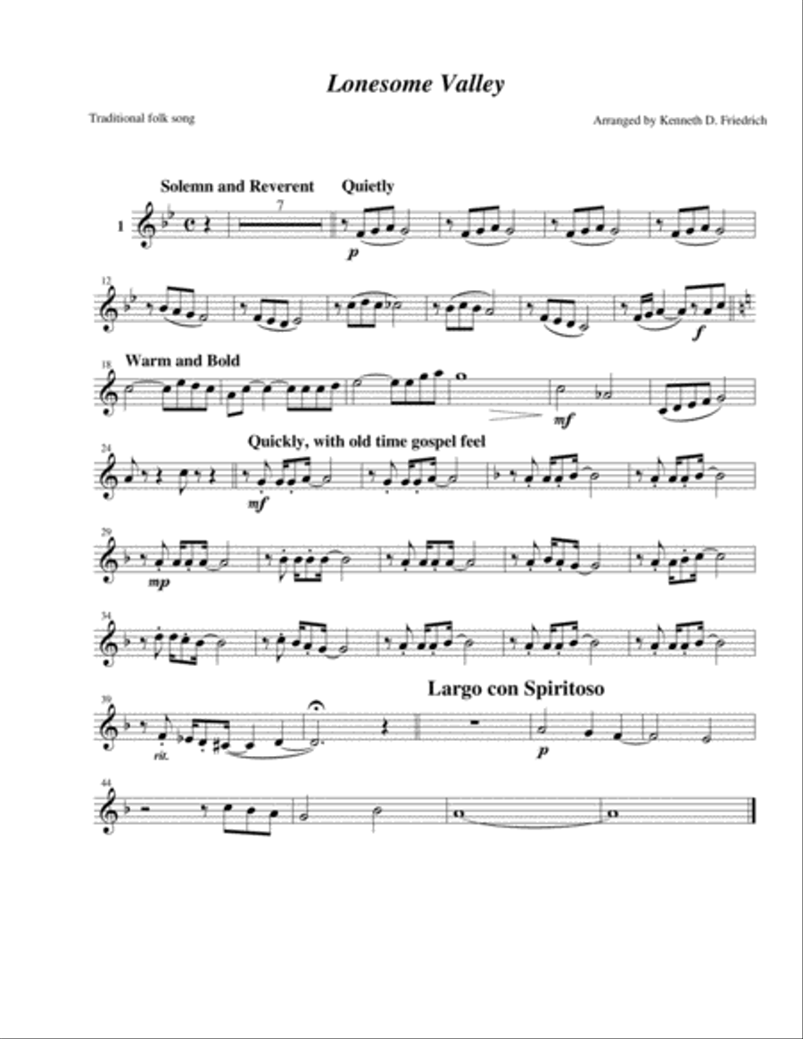 Lonesome Valley Brass Ensemble scores gallery preview page 4