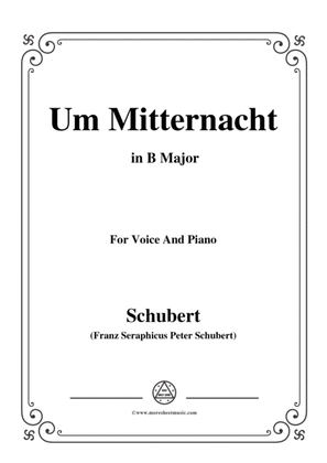 Schubert-Um Mitternacht(At Midnight),Op.88 No.3,in B Major,for Voice&Piano