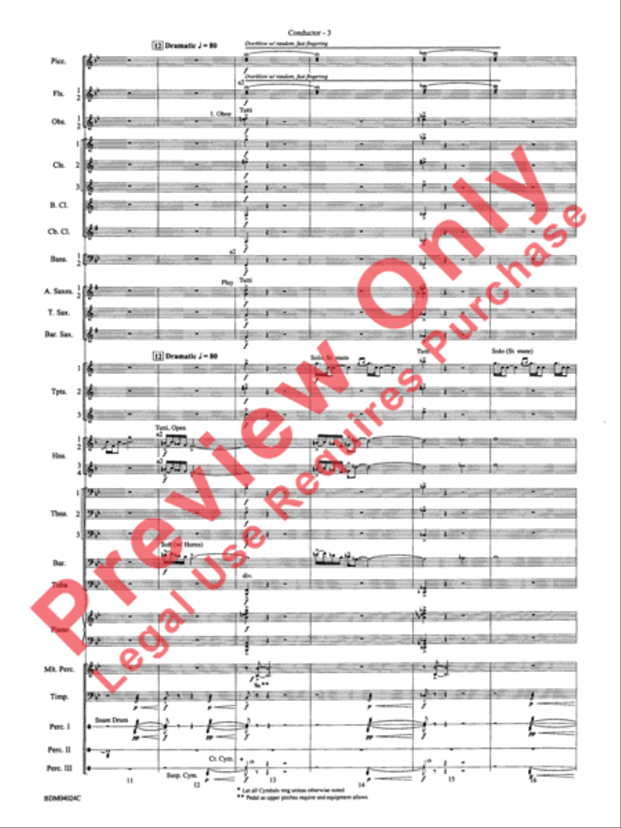Ithaca (from The Odyssey (Symphony No. 2)) Concert Band scores gallery preview page 7