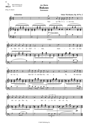 Rukous, Op. 40 No. 2 (F Major)