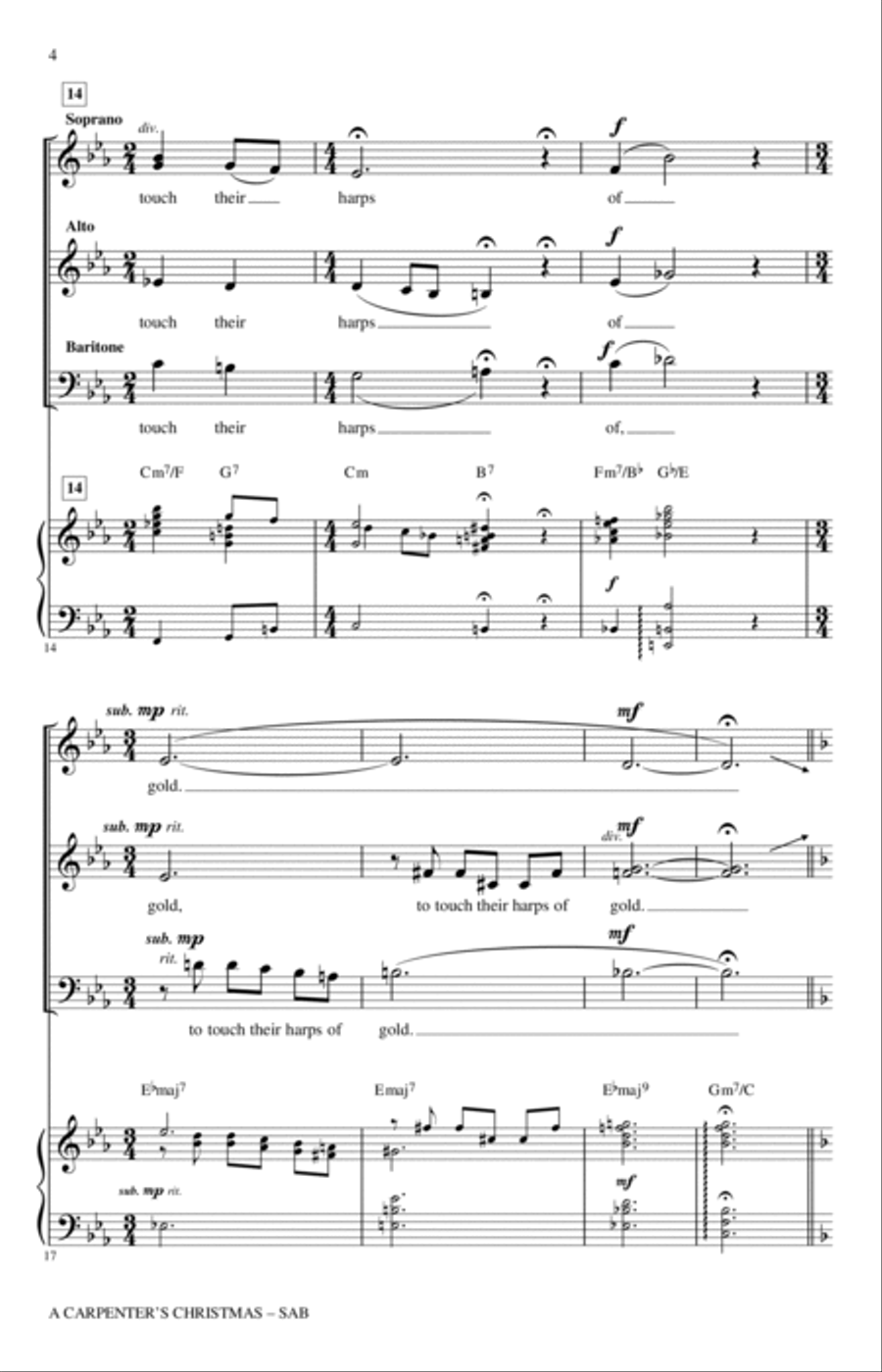 A Carpenter's Christmas (arr. Roger Emerson) 3-Part scores gallery preview page 3