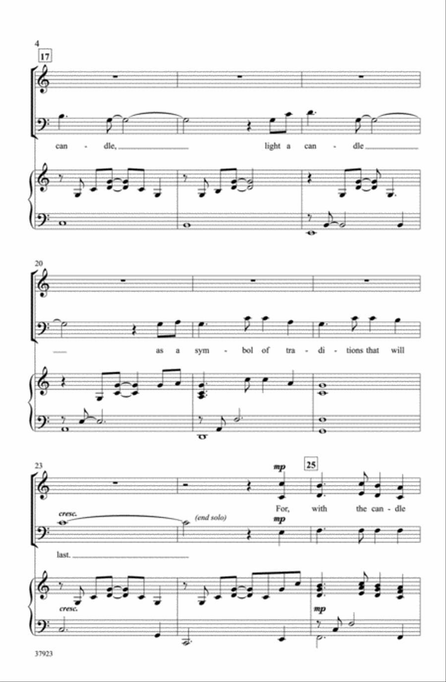 Light a Candle Choir scores gallery preview page 3
